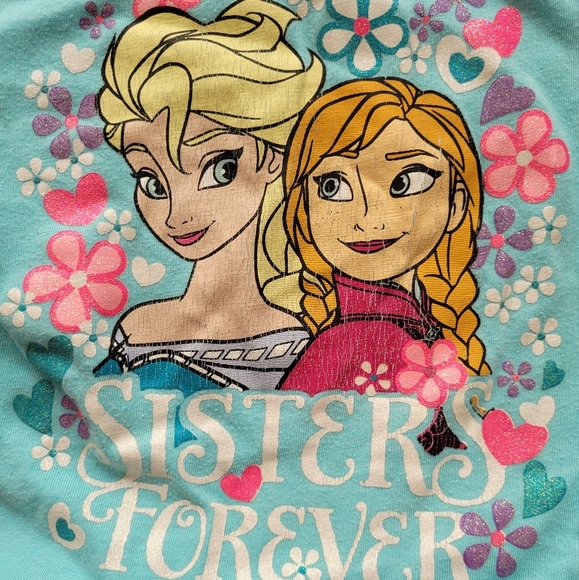 Disney's Frozen Elsa Anna Lace Blue White Dress Size 4T - Picture 5 of 8